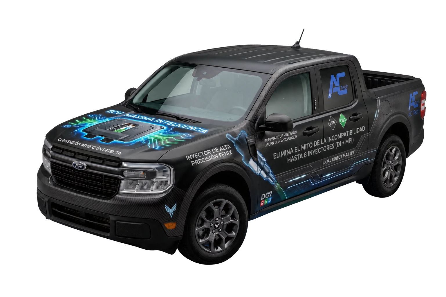 Vehículo demostrador AC Tech equipado con tecnología de conversión a GNC
